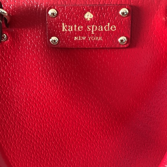 KATE SPADE Large Red Leather Tote Briefcase Shoulder Bag Excellent condition - Picture 3 of 8